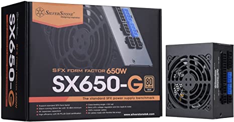 SilverStone SST-SX650-G - SFX Series, 650W 80 Plus Gold PC Power Supply, Low Noise 92mm, 100% modular
