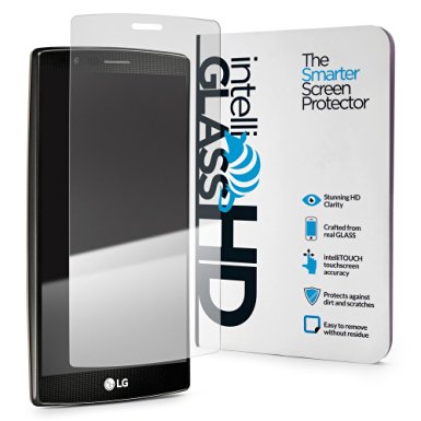 LG G4 intelliGLASS HD - The Smarter Glass Screen Protector by intelliARMOR To Guard Against Scratches and Drops. HD Clear With Max Touchscreen Accuracy.