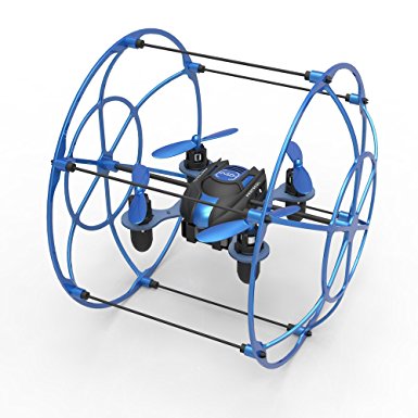 Protocol Neo-Cage RC Drone | Able to Perform Banked Turns and 360° Flips with Its 6-Axis Gyro Stabilizer for Precise Flight | Roll Cage for Ground Locomotion and Impact Resistant Shield