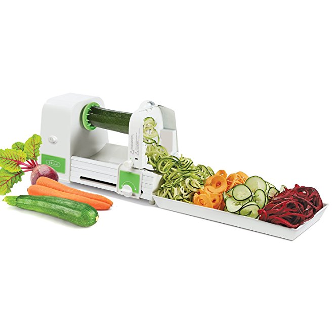 Bella Automatic Electric Spiralizer, 4-Blade Electric Spiralizer Vegetable Slicer, Veggie Zoodle Maker/Curly Fry Cutter