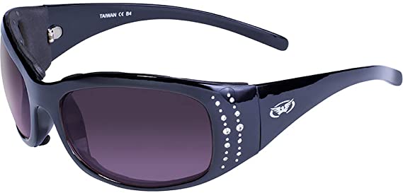 Global Vision Eyewear Marilyn 2 Plus Women's Foam Padded Riding Sunglasses Black Frame