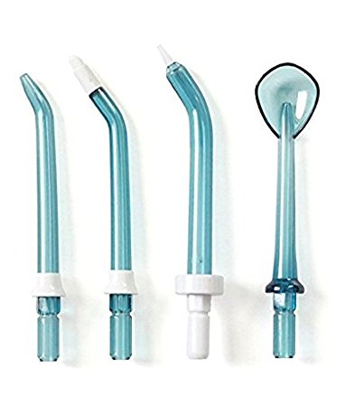 Professional Rechargeable Oral Irrigator with High Capacity Water Tank by ToiletTree Products. 2nd Generation Version. (4 Pack Replacement Tips)