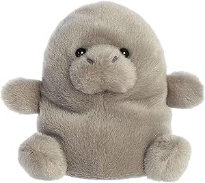 Aurora® Adorable Palm Pals™ Blubs Manatee™ Stuffed Animal - Pocket-Sized Play - Collectable Fun - Gray 5 Inches