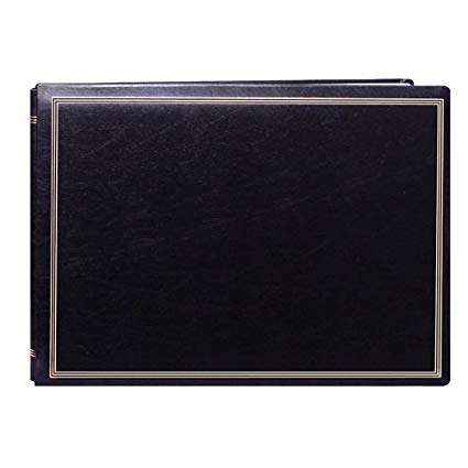 Pioneer Post-bound Deluxe Boxed Leatherette Magnetic Album, Black