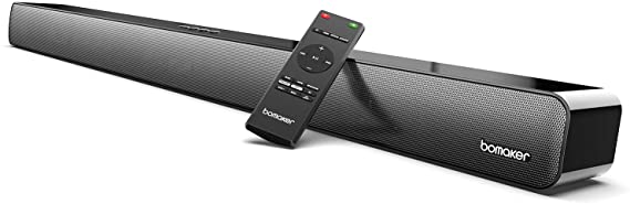 Bomaker Sound Bars for TV, 9 EQ Modes Soundbar with 10 Adjustable Deep Bass, CEC Remote, 100W 3D Surround Sound System for TV Sound Bar TV Speakers, with HDMI-ARC, Optical, AUX, Bluetooth 5.0, USB