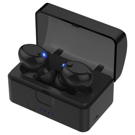Mini Wireless Earbuds Bluetooth Earpiece Headphone - Noise Cancelling Sweatproof Headset with Microphone Built-in Mic and Portable Charging Case for iPhone Samsung Smartphones
