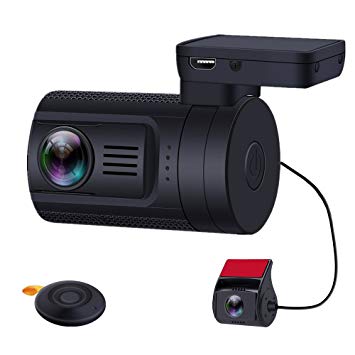 Blueskysea Mini 0906 GPS Dual Dash Cam Car Camera Capacitor with 1080P Rear View Backup Camera SONY IMX291 IMX323 Sensor G-Sensor Parking Mode w/Romote Control