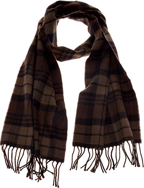 SilverHooks Soft & Warm Plaid Cashmere Scarf w/Gift Box