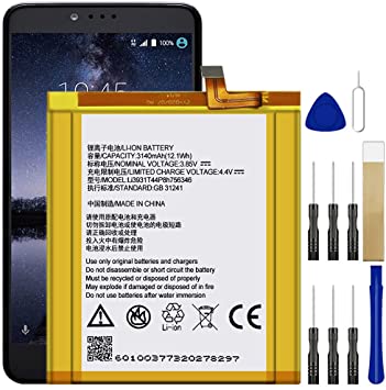 for ZTE Blade V8 Pro Z978 BV8P121 Replacement Battery Li3931T44P8h756346 Free Adhesive Tool