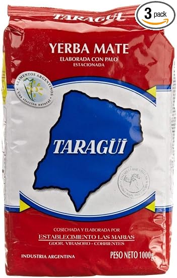 Taragui Yerba Mate Con Palo 2.2lbs - PACK OF 3