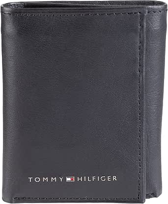 Tommy Hilfiger mens Compact Trifold Wallet with ID Window and Multiple Card Slots