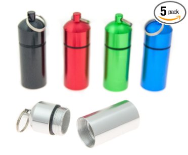 SE PH215-5 Waterproof Wide Mouth ID Holder, 5-Piece Set