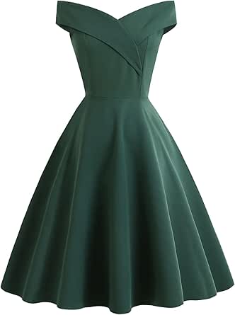 Women's Off Shoulder Semi Formal Elegant Classy Gowns Audrey Hepburn Vintage Evening Party Bodycon Midi Dress