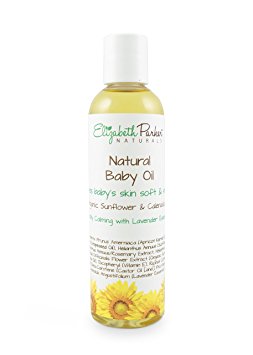 Organic Baby Oil with Calendula, Sunflower and Lavender Essential Oil for Sensitive Skin (4oz)
