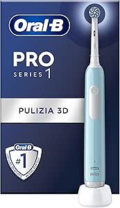 Oral-B Spazzolino Elettrico Ricaricabile Pro Series 1, Sensore di Pressione, Batteria a Lunga Durata, 1 Testina, 1 Spazzolino Elettrico, Blu, Idea Regalo