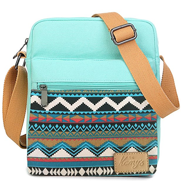 Small Crossbody Bag Purse Canvas Messenger Bag Travel Shoulder Bag for Girls and Women