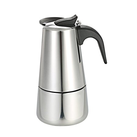 Decdeal Stainless Steel Espresso Percolator Coffee Stovetop Maker Mocha Pot for Use on Gas or Electric Stove