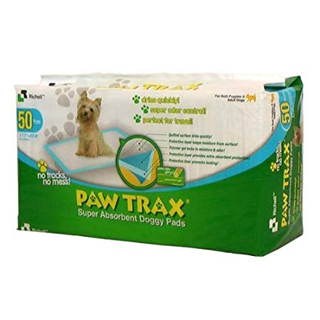 Paw Trax Training Pads - 50 Count Bag (White) (0"H x 17.7"W x 23.6"D)