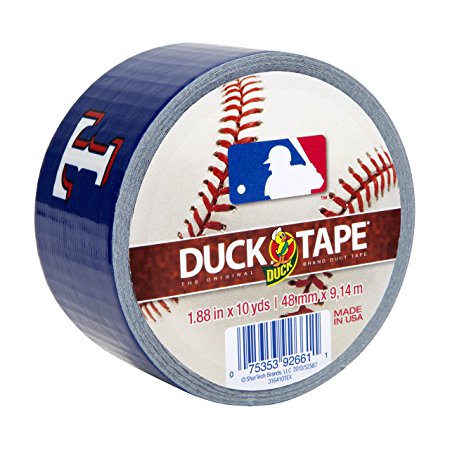 Duck Brand 240690 Texas Rangers MLB Team Logo Duct Tape, 1.88-Inch by 10-Yard, 1-Pack