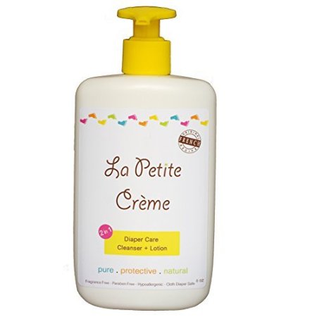 La Petite Creme - 100% Natural 2-in-1 Diaper Care Cleanser & Lotion - Liniment (8 Oz Everyday Bottle with Dispensing Pump)