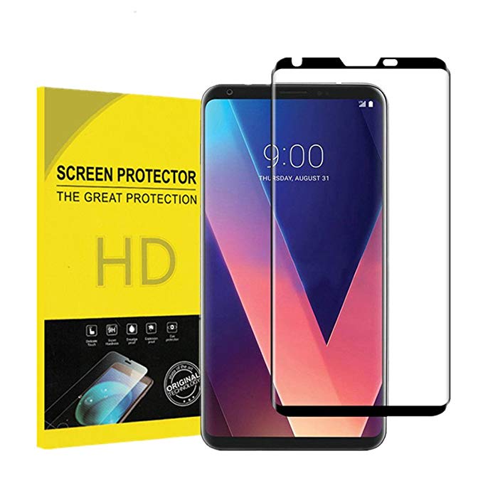 LG V30/V30 Plus Screen Protector[Full Coverage]，Sarima [9H Hardness][Bubble Free][Anti Scratch][Case Friendly] HD Clear Tempered Glass Screen Protector Film LG v30/v30 Plus