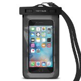 Waterproof Case TETHYS Universal Waterproof Bag Ultrapouch Pro for Apple iPhone 6S Plus 6 Plus iPhone 6S 6 5S 5C 5 4S Samsung Galaxy S6 S6 Edge S5 S4 S3 Black Protective Life pouch cover with Touch Responsive Clear Screen Protector Fit Up to 61 inch Diagonal