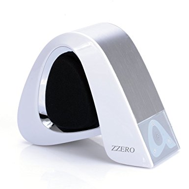 Bluetooth speakers Zzero Portable Bluetooth Wireless Speaker 3w Clear Sound Build-in Microphone and MP3 Player 10 Hours Playtime for iPhone iPad iPod Samsung Tablet Laptop Stereo Speaker,White