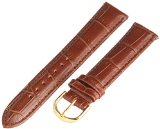 Voguestrap TX45318HN Allstrap 18mm Honey Regular-Length Crocodile-Embossed Leather Watch Band