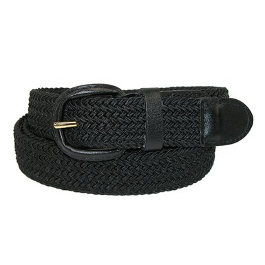 CTM® Mens Elastic Braided Belt with Covered Buckle (Big & Tall Available)