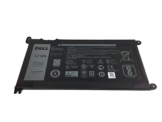 Genuine Dell Battery WDX0R 42Whr 4-cell 11.4V for Dell Inspiron 13 5368 5378 7368 7378, Inspiron 15 5565 5567 5568 5578 7560 7570 7579 7569 P58F and Inspiron 17 5765 5767 (Type WDX0R)
