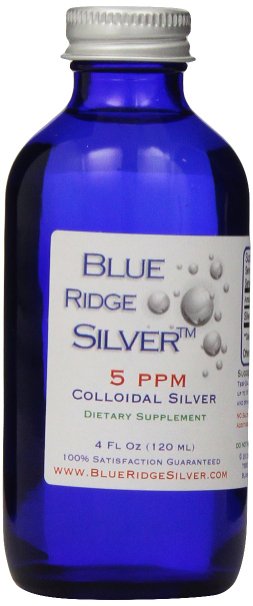SALE 40% OFF!! - Blue Ridge Silver, 4 oz Glass Bottle Colloidal Silver