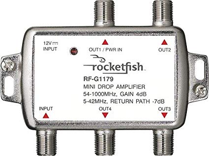 Rocketfish Bidirectional Mini Drop Amplifier (RF-G1179) Silver - New