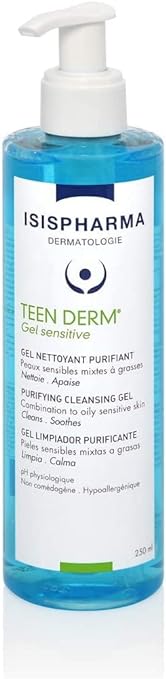 ISISPHARMA - Teen Derm Sensitve Gel 250 ml - Purifying Cleansing Gel - Sensitive Skin to Blemishes