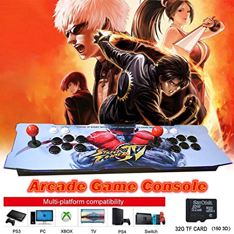 PinPle Arcade Game Console 1080P 3D & 2D Games 2350 2 in 1 Pandora's Box 3D 2 Players Arcade Machine with Arcade Joystick Support Expand Games for PC / Laptop / TV / PS4 (Arcade Classic)