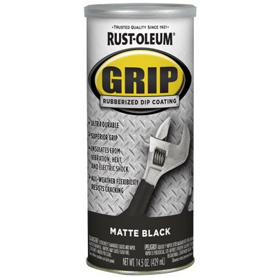 RUST-OLEUM 322126  Black Matte Rubberized Dip Coating, 14.5 ounce