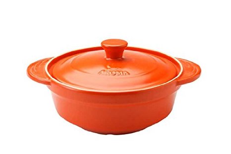Aroma Housewares Doveware Stew Pot 35 quart Tangerine Orange