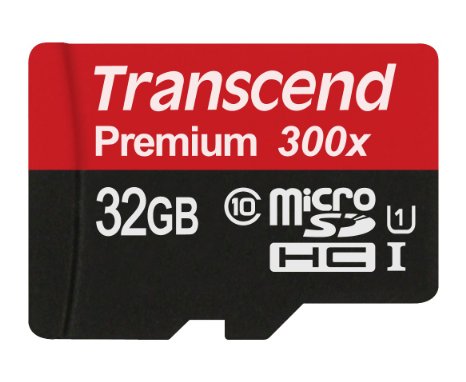 Transcend 32GB Premium microSDHC Class 10 UHS-I Memory Card (without adapter)