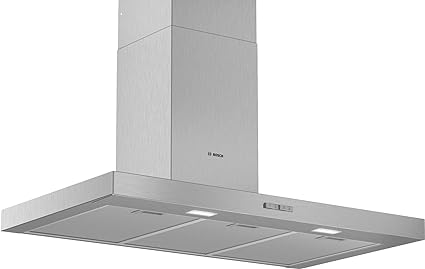 Bosch Hogar DWB96BC50 Serie | 2 - Campana decorativa de pared, 90 cm, 3 potencias de extracción, color Acero inoxidable, 619m3/h I Contrón Mecánico