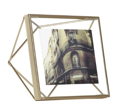 Umbra Prisma Picture Frame, 4 by 4-Inch, Matte Brass