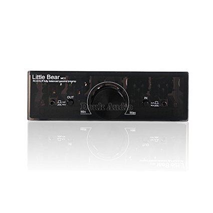 Nobsound Little Bear MC2 Mini Fully-balanced/Single-ended Passive Preamp; Hi-Fi Pre-amplifier; XLR/RCA Volume Controller for Active Monitor Speakers (Black)