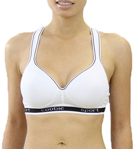 ToBeInStyle Women's Cotton Padded Racerback WireFree Sports Bra