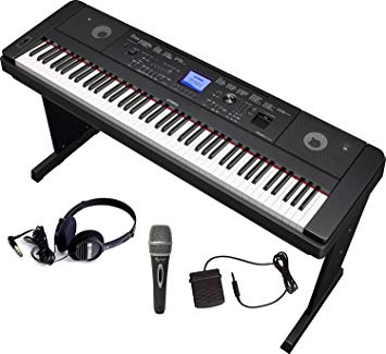 Yamaha DGX660 Bundle with Furniture Stand, Headphones, Microphone and Sustain Pedal