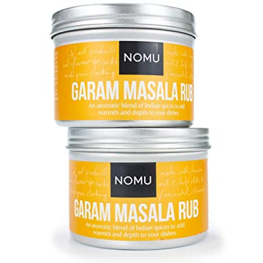 NOMU Garam Masala Seasoning Rub (2-Pack | 3.5oz) - Blend of 10 Premium Herbs and Spices - Paleo, Vegan, Non-Irradiated, No MSG or Preservatives