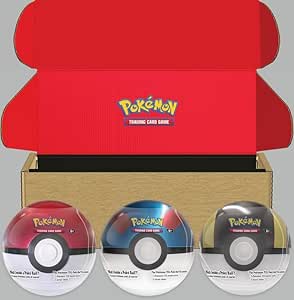 Pokémon TCG: Poké Ball Tin 3-Pack Bundle 2024- Poké Ball, Great Ball, Ultra Ball. AMAZON EXCLUSIVE (Includes 9 Scarlet & Violet Booster Packs   Stickers)