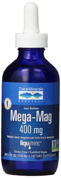 Mega-Mag, Natural Ionic Magnesium with Trace Minerals, 400 mg, 4 fl oz (118 ml)