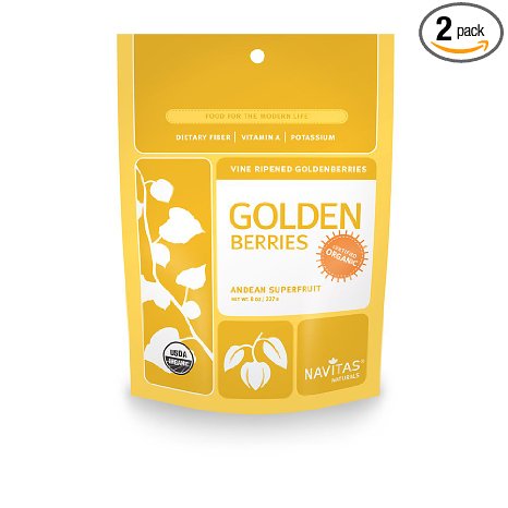 Navitas Naturals Organic Goldenberries, 8-Ounce Pouches (Pack of 2)