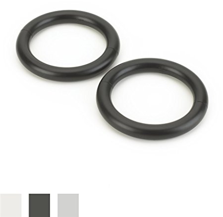 Umbra Halo Magnetic Holdbacks for Curtain Panels, Set of 2, Matte Black