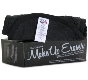Makeup Eraser - Chemical Free Makeup Removing Cloth - Machine Washable - Black
