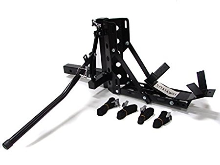 TMS %MotorcycleStand-SC1307A Motorcycle Trailer Hitch Carrier (800 lbs Hauler Tow Towing Dolly Rack)