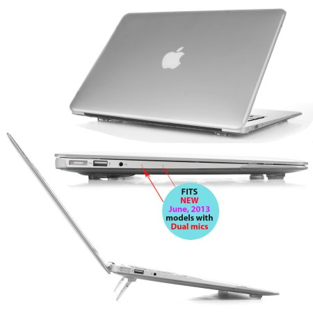 iPearl mCover Hard Shell Cover Case with FREE keyboard cover for 13.3-inch Apple MacBook Air A1369 & A1466 - CLEAR